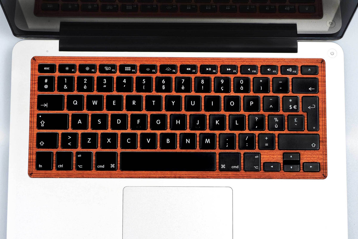 Macbook Keyboard Padauk Wood Sticker Decal Skin Cover Case for Air Pro 11 13 15 12 inch in 1