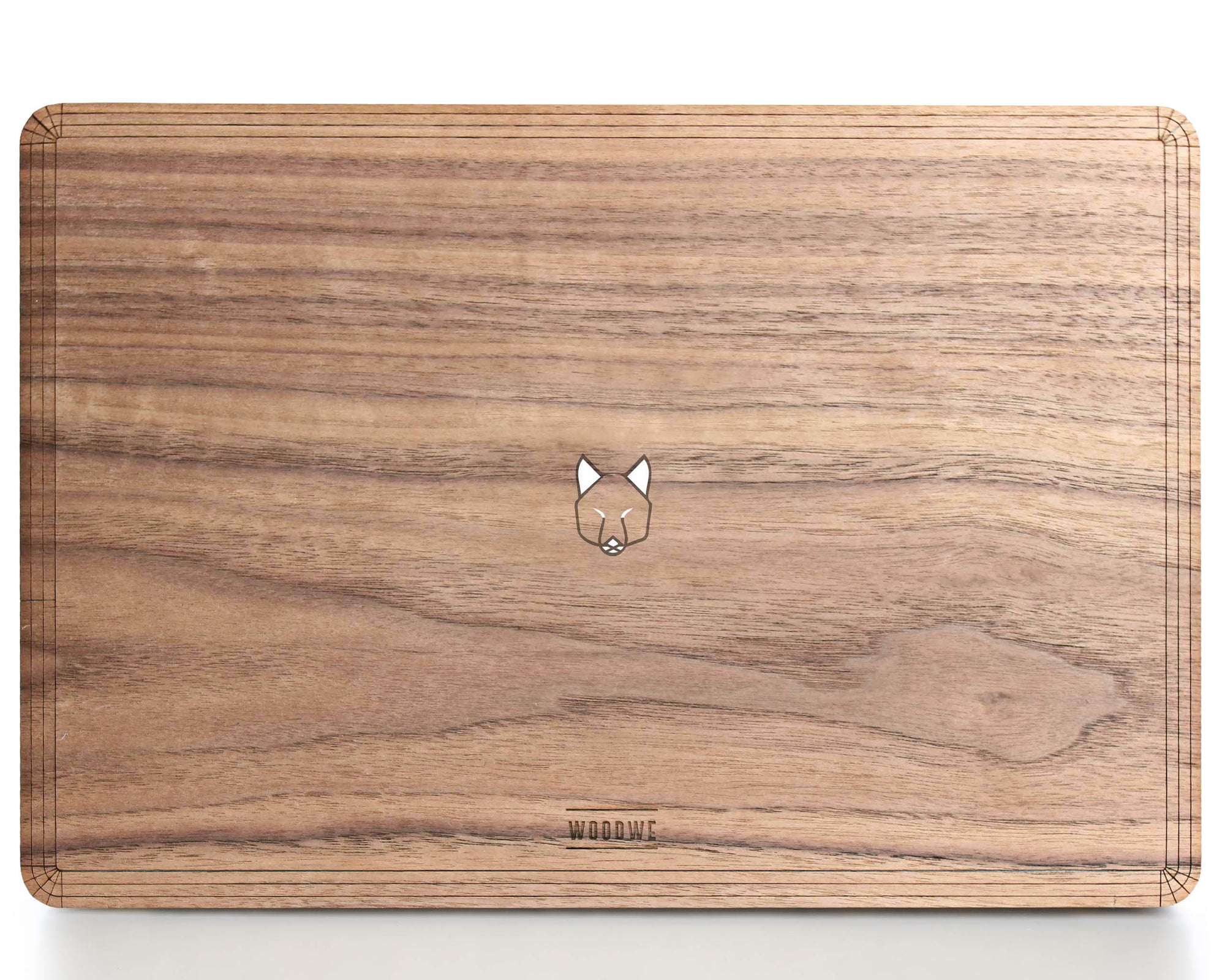 Wolf in the woods - Minimal - Macbook Wood Skin