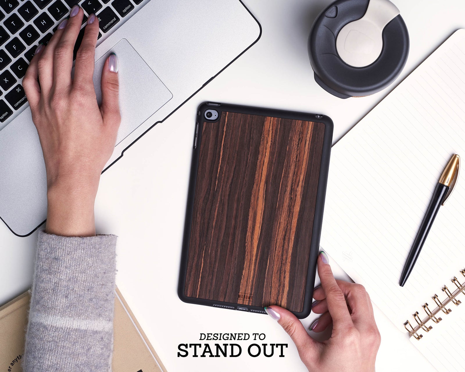 ipad case cover wood protection protective ebony mini air pro
