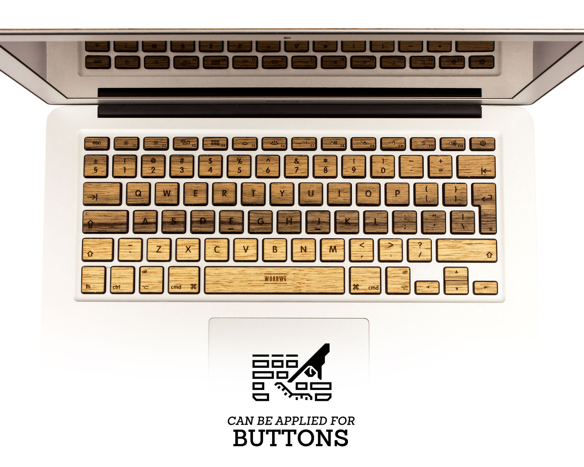 Macbook Wood Keyboard Skin - Black Frake