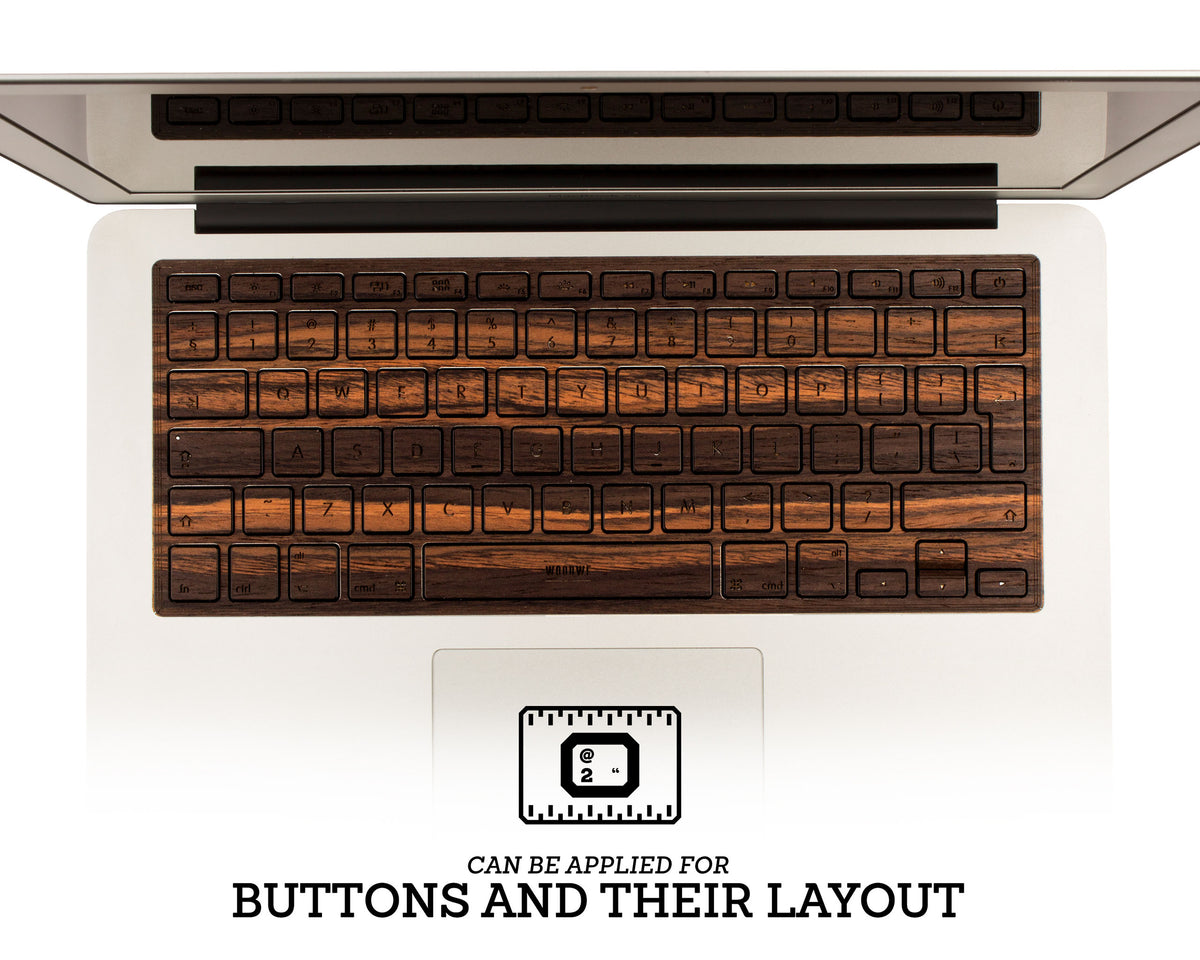 Macbook Wood Keyboard Skin - Ebony