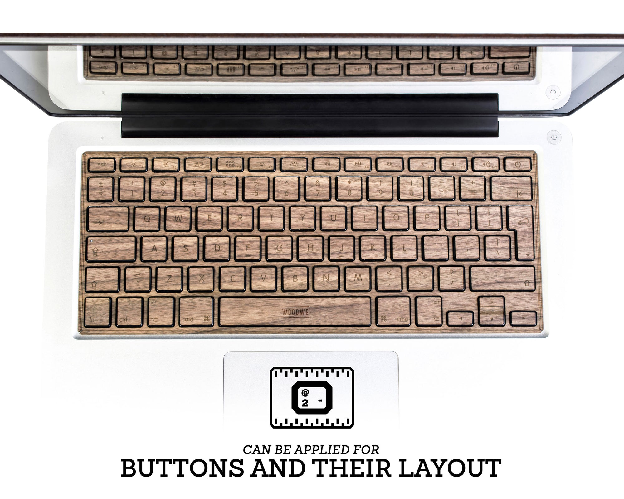 Macbook Wood Keyboard Skin - Walnut