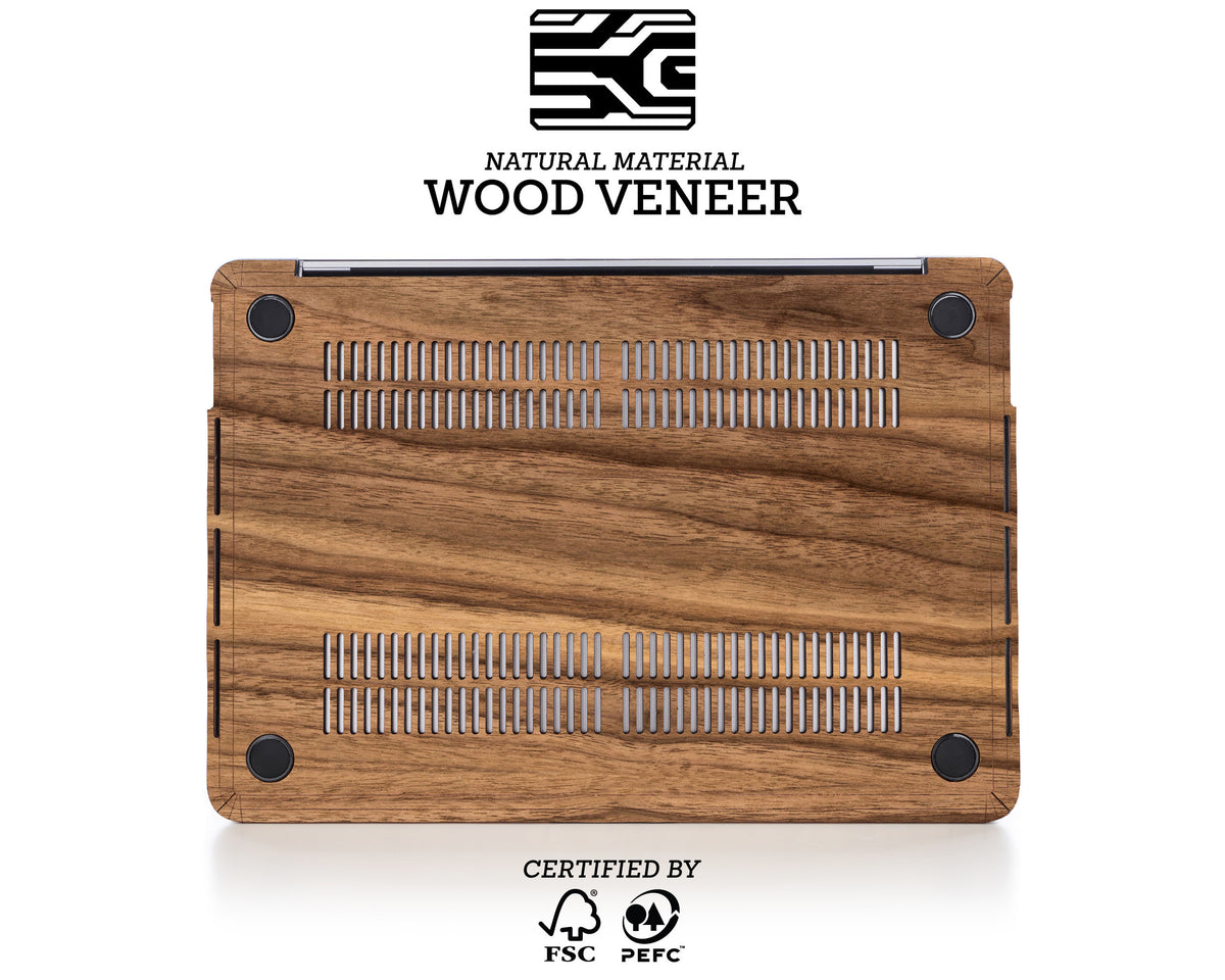 MACBOOK PROTECTIVE CASE - Real Walnut Wood