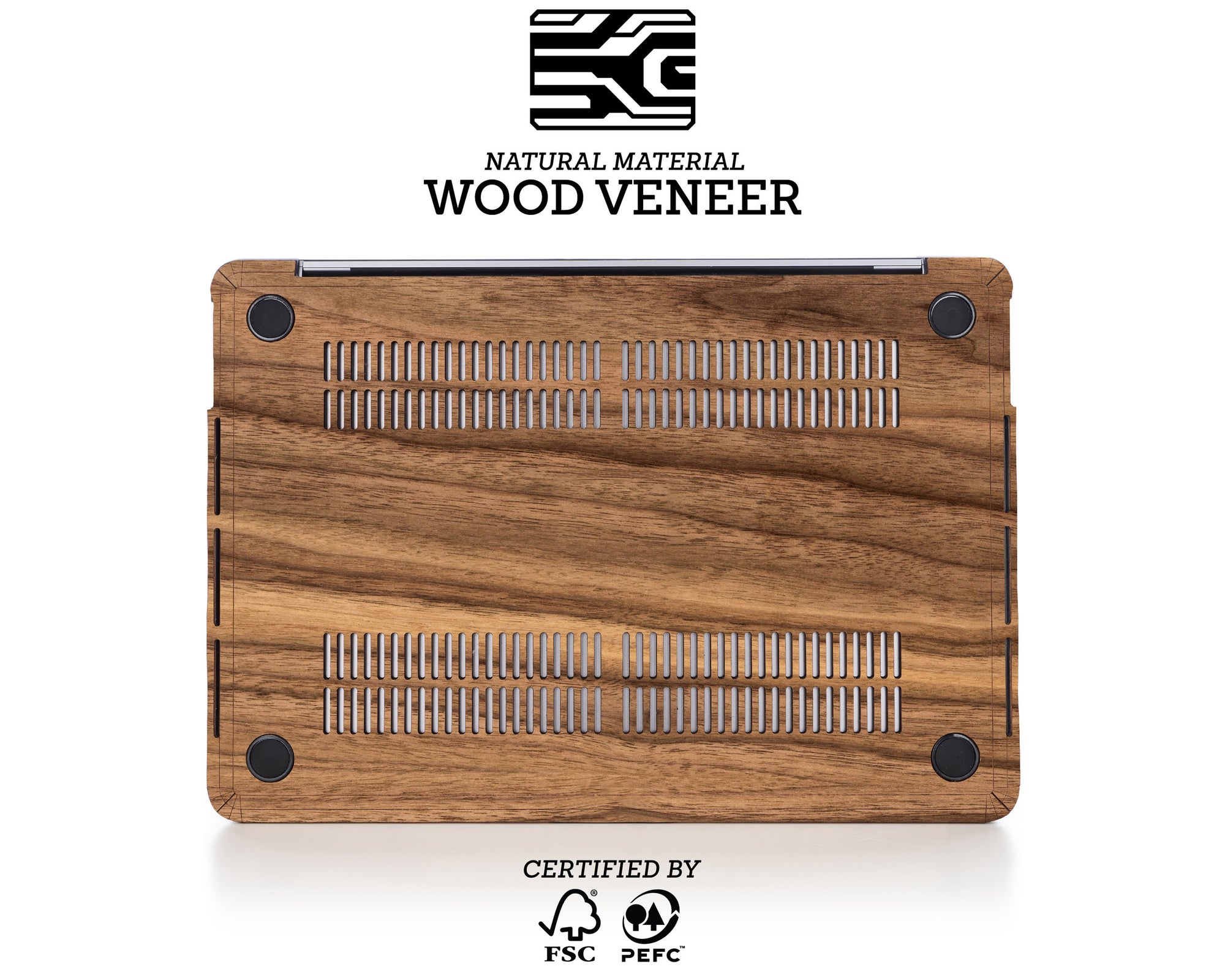 MACBOOK PROTECTIVE CASE - Real Walnut Wood