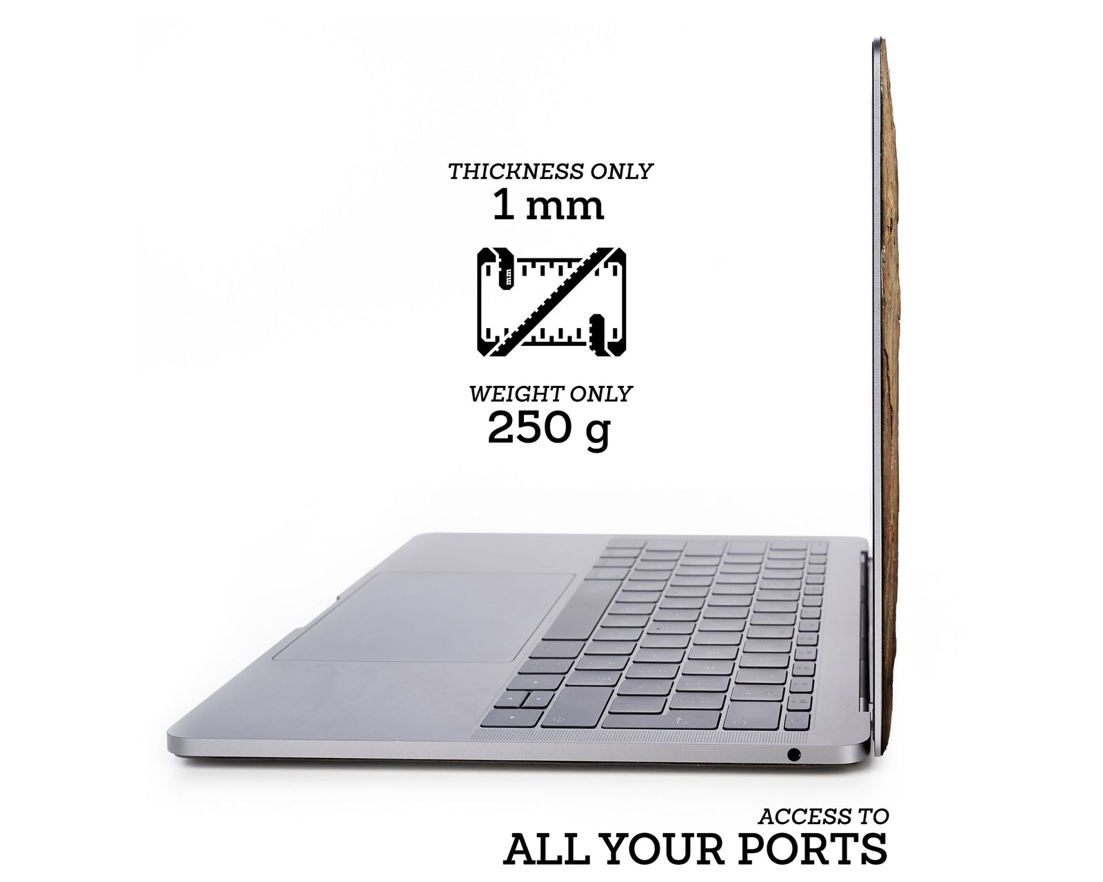 Macbook Skin - Made of Real Stone - Burning Forest