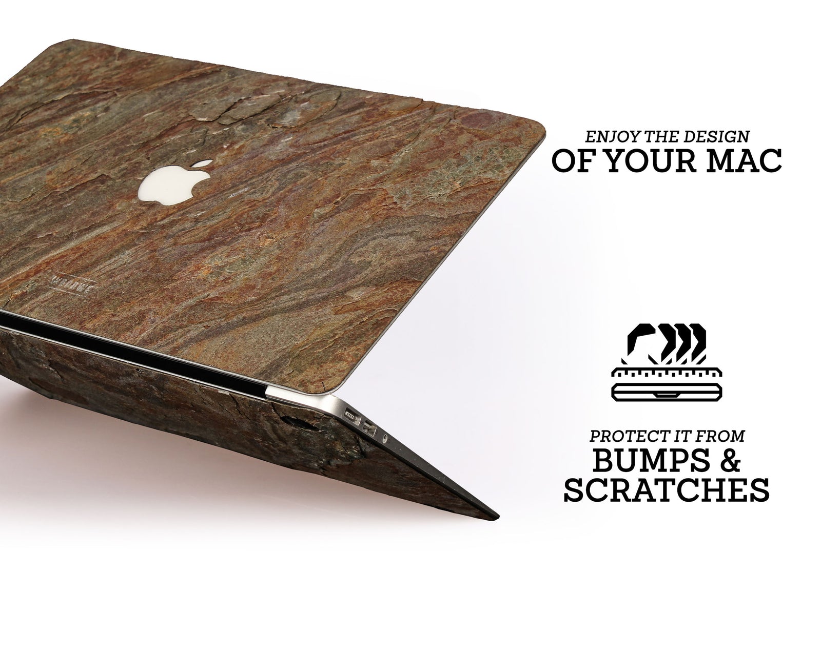 Macbook Skin - Made of Real Stone - Burning Forest