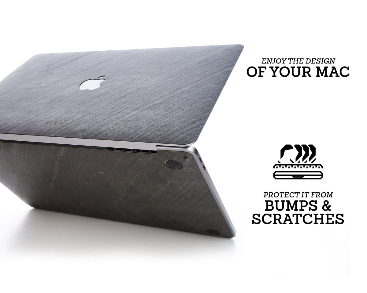Macbook Skin - Made of Real Stone - Dark Black